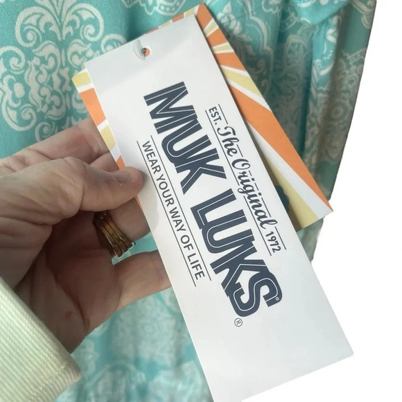 NWT MUK LUKS French Terry Weekend Story Cloud Knit Jumpsuit  Size Large - Picture 7 of 12